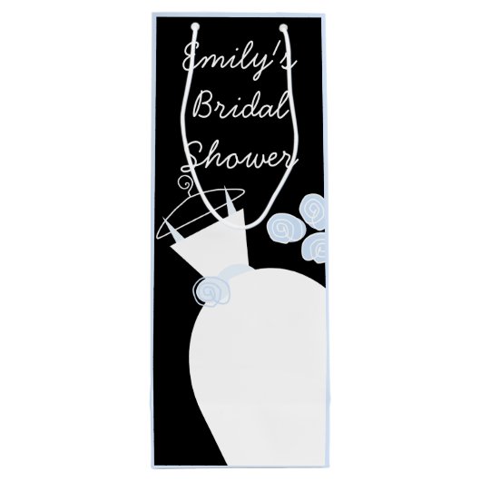 Weddenschap Gown Blue Vrijgezellenfeest zwarte pas Wijn Cadeautas (Achterkant)