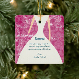 Weddenschap Gown Bridesmaid Kies kleuren Keramisch Ornament