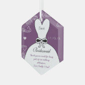 Weddenschap Gown Bridesmaid Weddenschap met Kerstm Glas Ornament (Voorkant links)