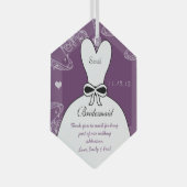 Weddenschap Gown Bridesmaid Weddenschap met Kerstm Glas Ornament (Voorkant Rechts)