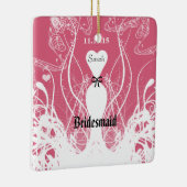 Weddenschap Gown Bridesmaid Weddenschap met Kerstm Keramisch Ornament (Rechts)