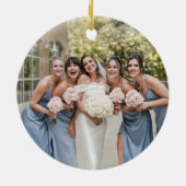 Weddenschap Gown Bridesmaid Weddenschap met Kerstm Keramisch Ornament (Achterkant)