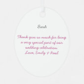 Weddenschap Gown Bridesmaid Weddenschap met Kerstm Metalen Ornament (Achterkant)