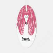 Weddenschap Gown Bridesmaid Weddenschap met Kerstm Metalen Ornament (Voorkant links)