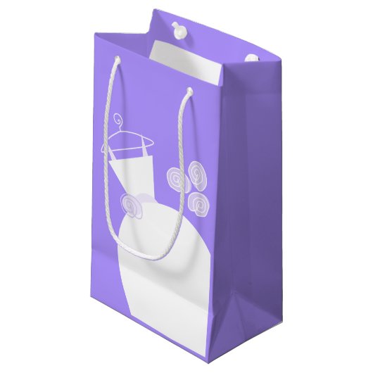 Weddenschap Gown Paars klein Klein Cadeauzakje (Voorkant Gekanteld)