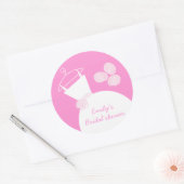 Weddenschap Gown Pink sticker round Vrijgezellenfe (Envelop)