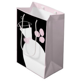 Weddenschap Gown Pink tas zwarte pastelmedium Medium Cadeauzakje
