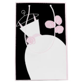 Weddenschap Gown Pink tas zwarte pastelmedium Medium Cadeauzakje (Voorkant)