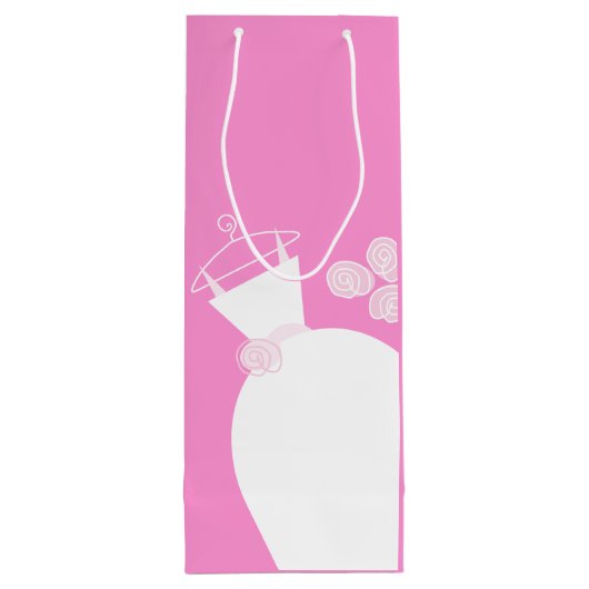 Weddenschap Gown Roze cadeaaswijn Wijn Cadeautas (Achterkant)