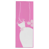 Weddenschap Gown Roze cadeaaswijn Wijn Cadeautas (Voorkant)