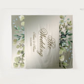 Weddenschap Green Leaves Golden Bronze Elegant Wandkleed (Voorkant (horizontaal))