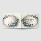 Weddenschap Green Paars Leaves Golden Elegant Gastenboek (Volledig)