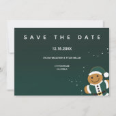 Weddenschap Green White Gingerbrood Santa Whimsica Save The Date (Voorkant)