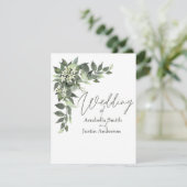 Weddenschap Greenery Eucalyptus Bouquet Waterverf Kaart (Staand voorkant)