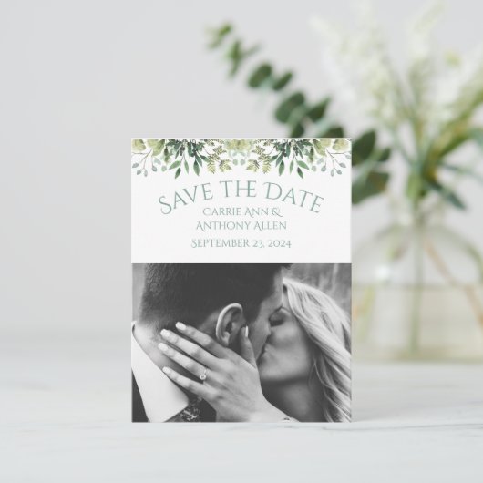 Weddenschap Greenery Eucalyptus Waterverf (Staand voorkant)