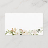 Weddenschap Greenery Foliage White Waterverf Flora Plaatskaartje (Achterkant)