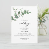 Weddenschap groen Eucalyptus botanische modern Inv Kaart (Staand voorkant)