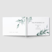 Weddenschap | Groene botanische grijze Jade Gastenboek (Volledig)