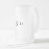 Weddenschap Groomsman aangepast monogram Matglas Bierpul (Voorkant rechts)