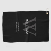 Weddenschap Groomsman Gift Elegant Monogram Cool B Golfhanddoek (Horizontaal)