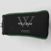 Weddenschap Groomsman Gift Modern Monogram Cool Bl Golfheadcover (Voorkant)