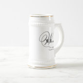 Weddenschap Groomsman Gift Modern Monogram Naam Co Bierpul (Voorkant rechts)
