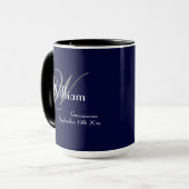 Weddenschap Groomsman Gift Modern Monogram Naam Co Mok (Voorkant links)