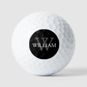Weddenschap Groomsman Gift Modern Monogram & Name  Golfballen (Voorkant)
