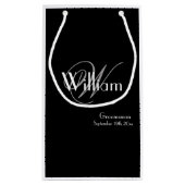 Weddenschap Groomsman Modern Monogram Naam Chic Bl Klein Cadeauzakje