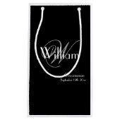 Weddenschap Groomsman Modern Monogram Naam Chic Bl Klein Cadeauzakje (Voorkant)