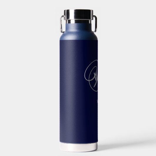 Weddenschap Groomsmen Gift Chic Monogram Waterfles (Voorkant)