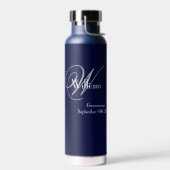 Weddenschap Groomsmen Gift Chic Monogram Waterfles (Links)