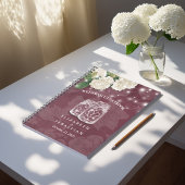 Weddenschap Guestbook ason Jar Hydrangea String Li Notitieboek