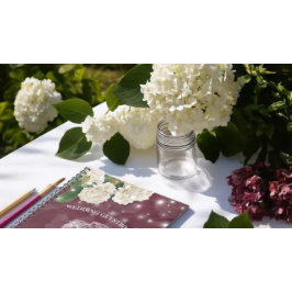 Weddenschap Guestbook ason Jar Hydrangea String Li Notitieboek