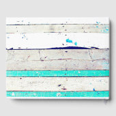 Weddenschap Guestbook Blauwgroen Rustic Wood Shabb Gastenboek (Achterkant)