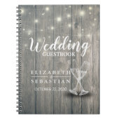 Weddenschap Guestbook Champagne Glasses Hood Licht Notitieboek (Voorkant)