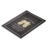 Weddenschap Guestbook Chic Black Gold Pineapple Co Notitieboek (Linkerzijde)
