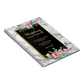Weddenschap Guestbook Chic Gold Marble Pink Floral Notitieboek (Rechterzijde)