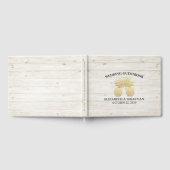 Weddenschap Guestbook Chic Gold Pineapples Rustisc Gastenboek (Volledig)