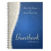 Weddenschap Guestbook Dazzling Sparkles Blue Notitieboek (Voorkant)