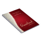 Weddenschap Guestbook Dazzling Sparkles Red Notitieboek (Rechterzijde)