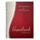 Weddenschap Guestbook Dazzling Sparkles Red Notitieboek (Voorkant)