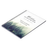 Weddenschap Guestbook - Elegant Pine Tree Forest Notitieboek (Linkerzijde)
