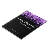 Weddenschap Guestbook Falling Stars Paars Notitieboek (Linkerzijde)
