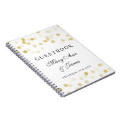 Weddenschap Guestbook Faux Gold Foil Glitter Light Notitieboek (Rechterzijde)