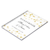 Weddenschap Guestbook Faux Gold Foil Glitter Light Notitieboek (Linkerzijde)