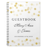 Weddenschap Guestbook Faux Gold Foil Glitter Light Notitieboek (Voorkant)