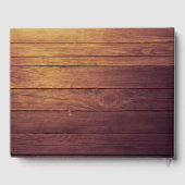 Weddenschap Guestbook Floral String Lights Wood La Gastenboek (Achterkant)