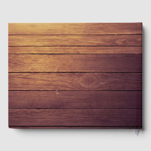 Weddenschap Guestbook Floral String Lights Wood La Gastenboek (Achterkant)