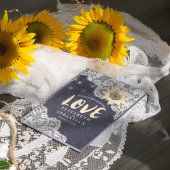 Weddenschap Guestbook Lace Sunflower String Lights Notitieboek